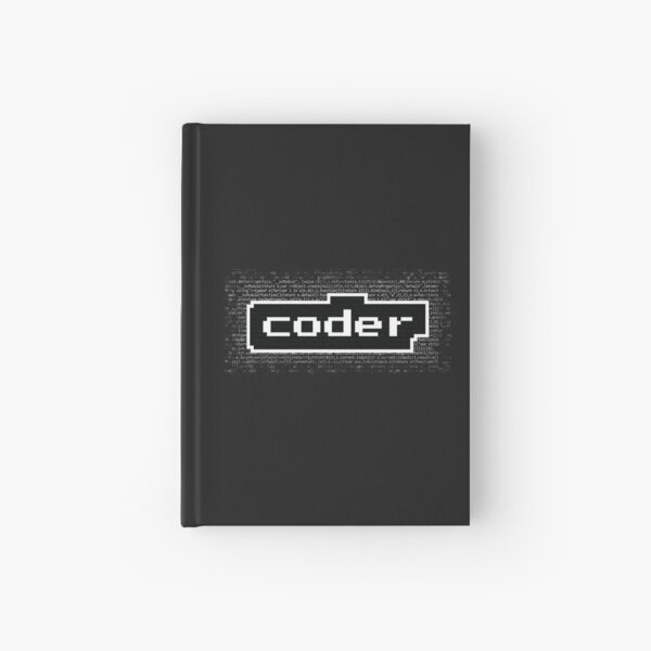 code with the word coder Hardcover Journal