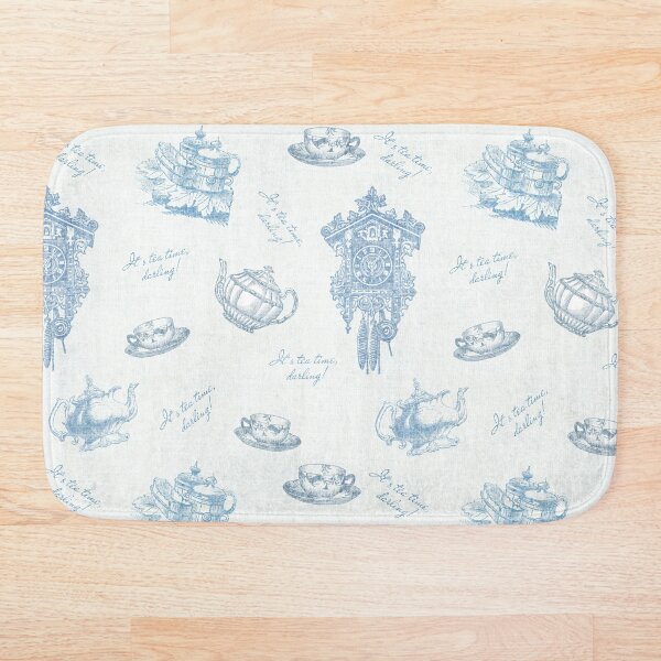 Aperçu de l'œuvre Tea Time Toile en Bleu Pigeon créée et vendue par hellcom.