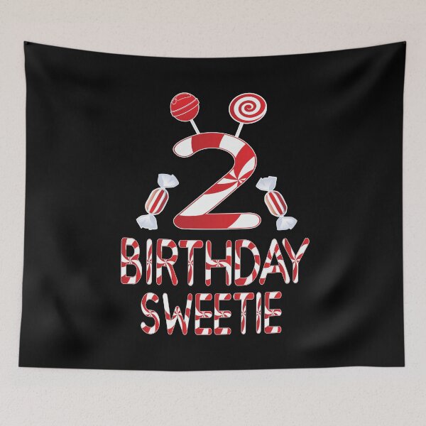 Item preview, 2nd Birthday Sweetie Girl 2 Years Old Candy Themed Party design designed and sold by Grabitees.