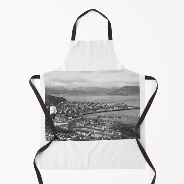 Item preview, Gourock Town Centre from Lyle Hill Greenock Inverclyde Scotland black and white  designed and sold by Scottish Photography .