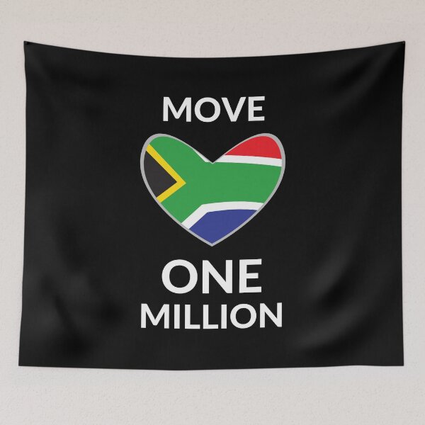 Item preview, Move One Million, South Africa Flag designed and sold by Ornicar.