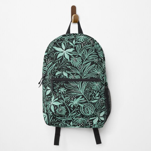 Item preview, Flowers and Leaves Pattern - Green and Black designed and sold by Hypnotix9.