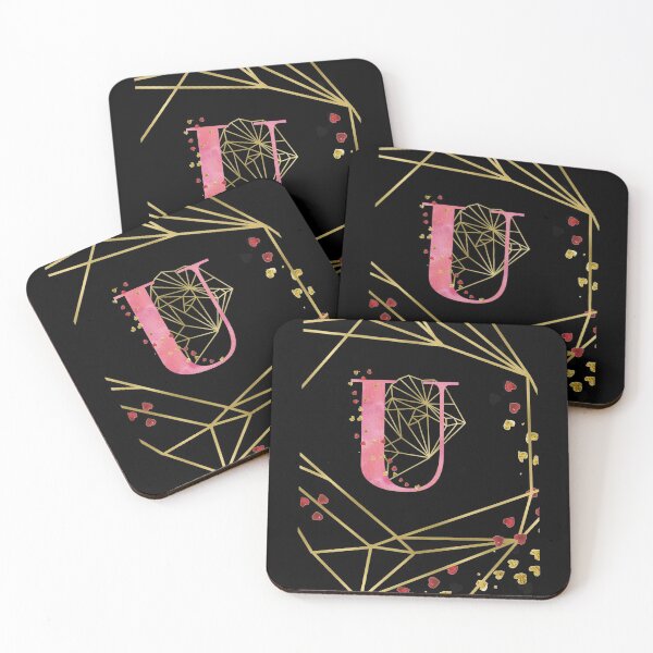 Item preview, Pink Gold Monogram U designed and sold by ElenaDanilo.