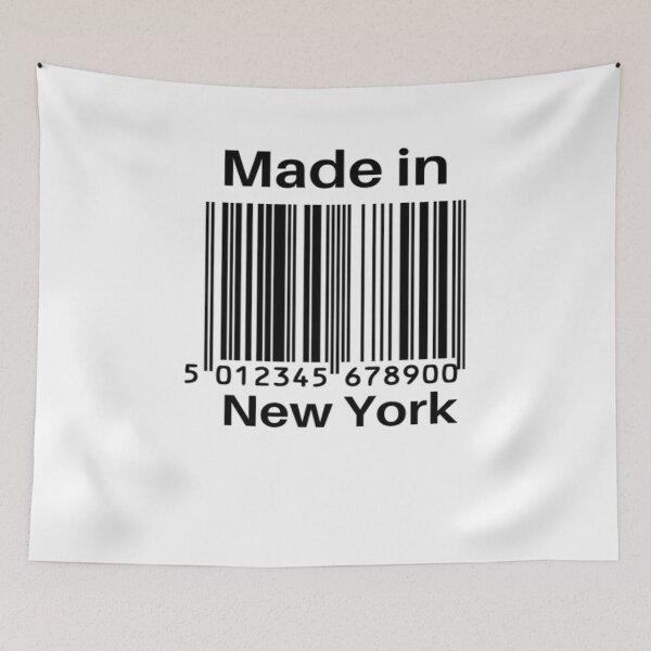Aperçu de l'œuvre Faux code à barres fabriqué à New York créée et vendue par Boss Bubble.
