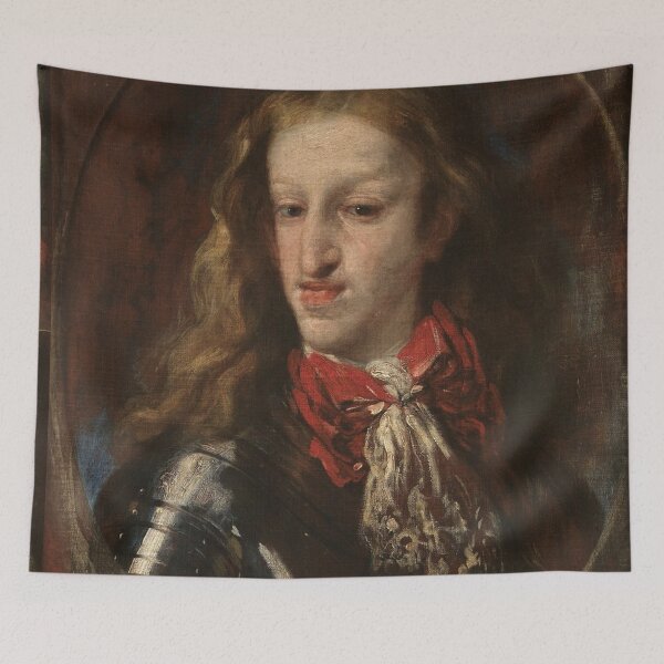 Item preview, King Charles II of Habsburg vintage portrait Oil Painting designed and sold by Vintage Designs +.