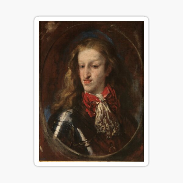 Item preview, King Charles II of Habsburg vintage portrait Oil Painting designed and sold by Vintage Designs +.