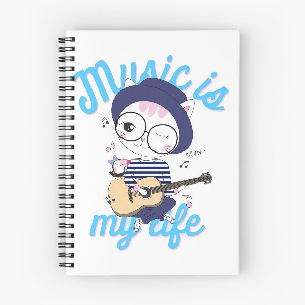 Item preview, La música es mi gato vivo designed and sold by Cat2D.
