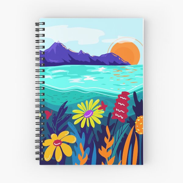 Item preview, Colorful summer landscape. Mountains, flowers, sea. designed and sold by Dovina.