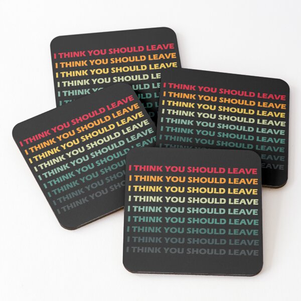 Item preview, I Think You Should Leave - Retro Repeating - Black designed and sold by AJ-DesignCo.