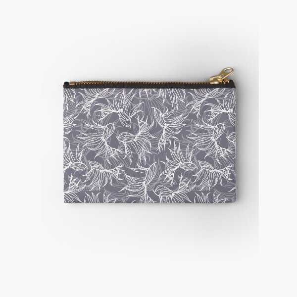 Item preview, Frosty leaves 5. Winter. White leaves line seamless pattern on lilac gray. Wild herbs. Autumn leaf fall. Wild life designed and sold by Yulia Chepurova.