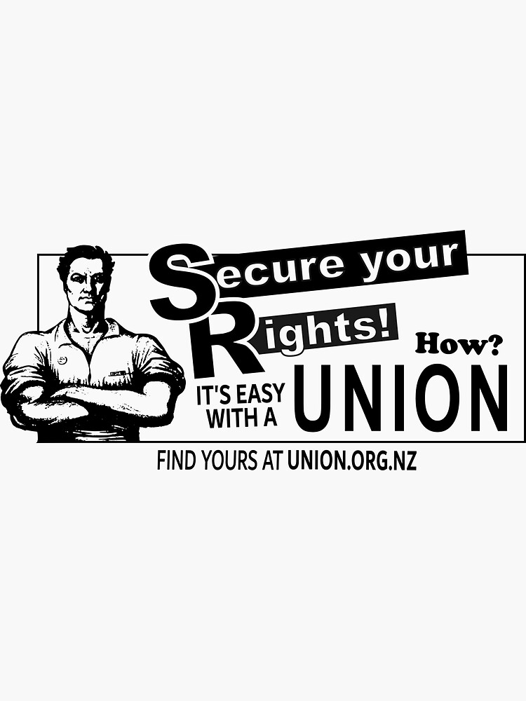 "Join your Union Old printed newspaper style" Sticker for Sale by