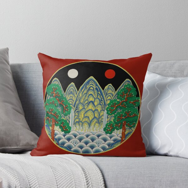 Item preview, Five peaks of the sun and moon in Summer: King’s painting Type B (Minhwa-Korean folk art) designed and sold by minsillust.