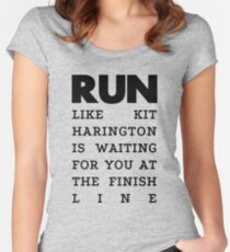 RUN - Kit Harington Women's Fitted Scoop T-Shirt