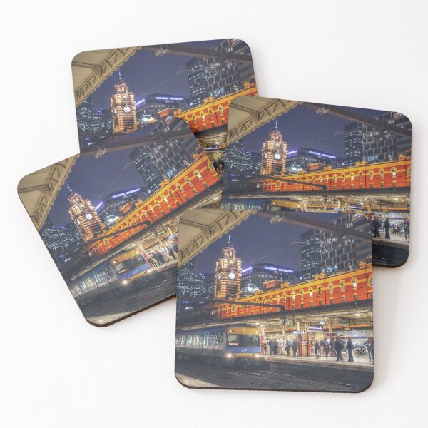 Item preview, Flinders Street Station at night  designed and sold by Joelstewart.