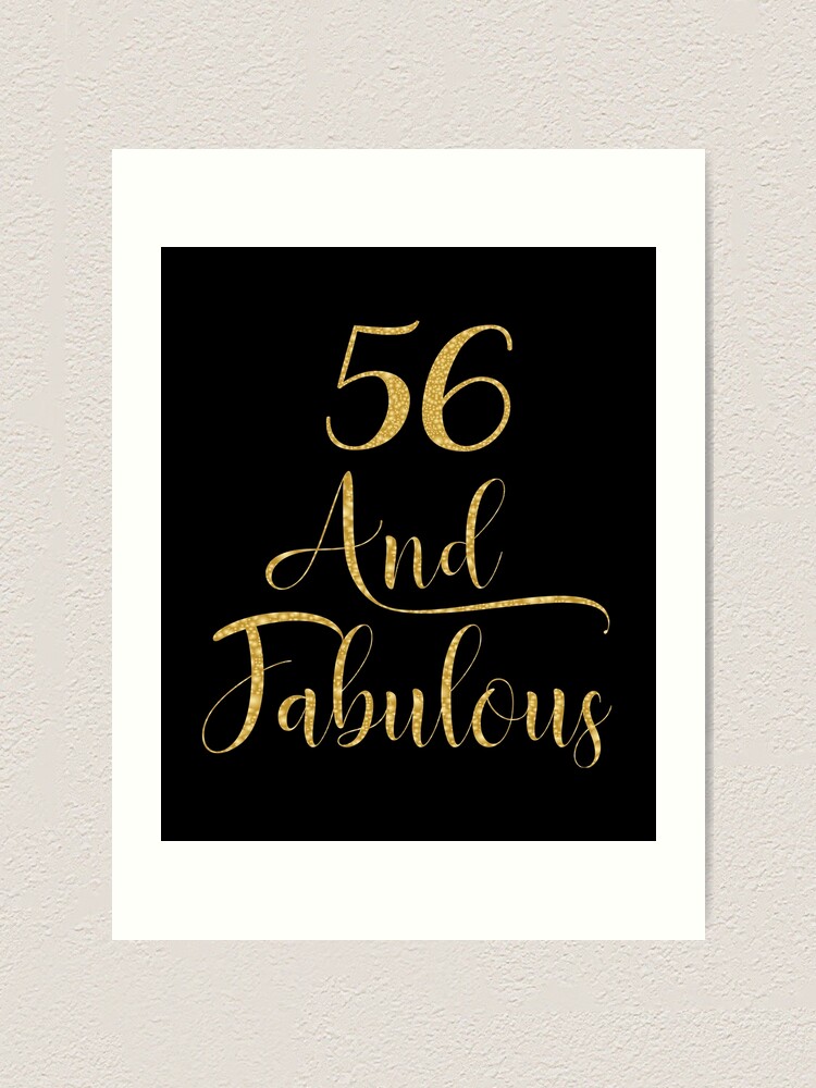 Women 50 Years Old And Fabulous Happy 50th Birthday print by Art Grabitees
