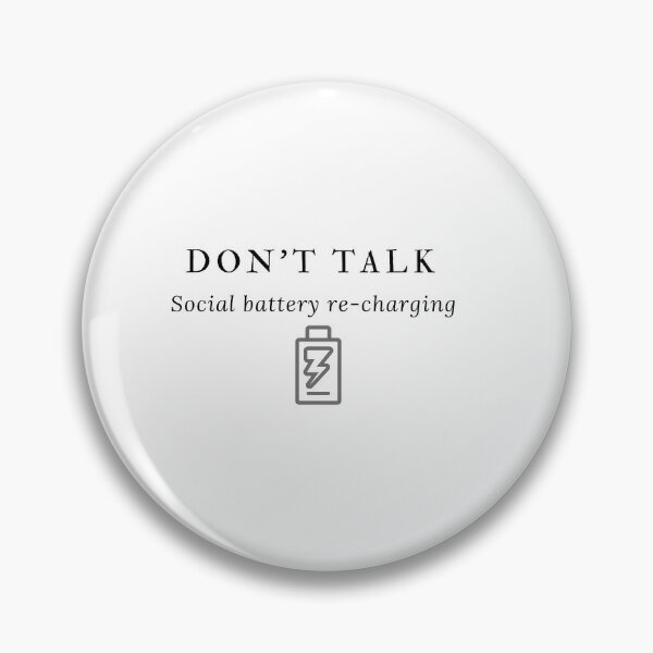 Social Battery Button / Badge (Buy 4 Get 1 FREE) – Jami Creates