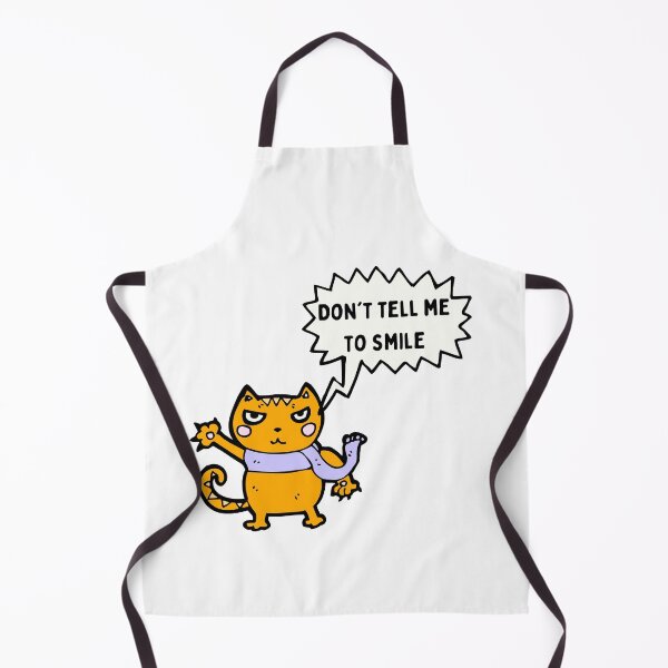 Item preview, Don't tell me to smile angry cat designed and sold by TallOne-apparel.