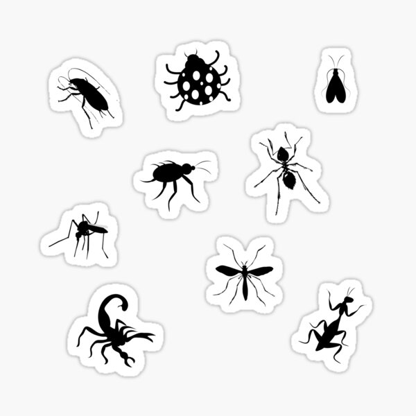 "Black Insects Sticker Pack" Sticker by Shiftech Redbubble
