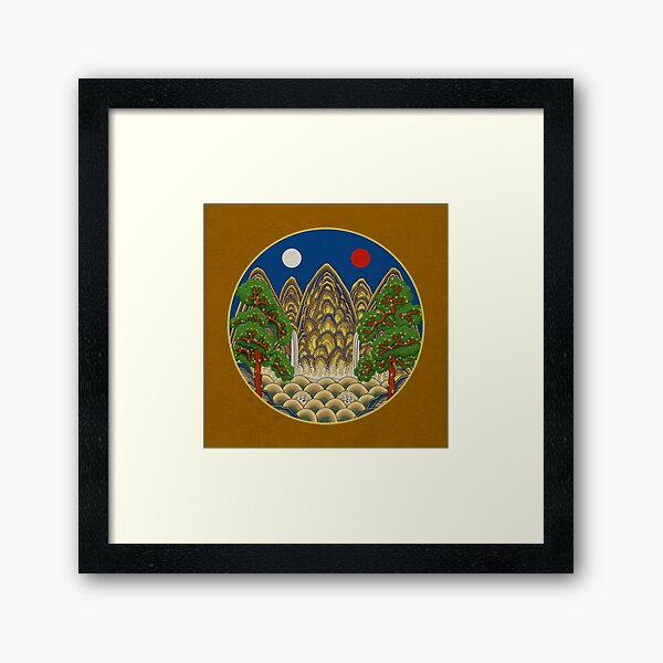 Item preview, Five peaks of the sun and moon in Autumn: King’s painting Type A (Minhwa-Korean folk art) designed and sold by minsillust.