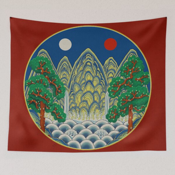 Item preview, Five peaks of the sun and moon in Summer: King’s painting Type A (Minhwa-Korean folk art) designed and sold by minsillust.