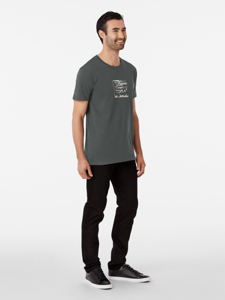 Alternate view of Code blocks representation Premium T-Shirt