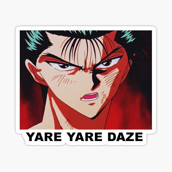Yu Yu Hakusho Jojo Reference Sticker By Joshseiler Redbubble
