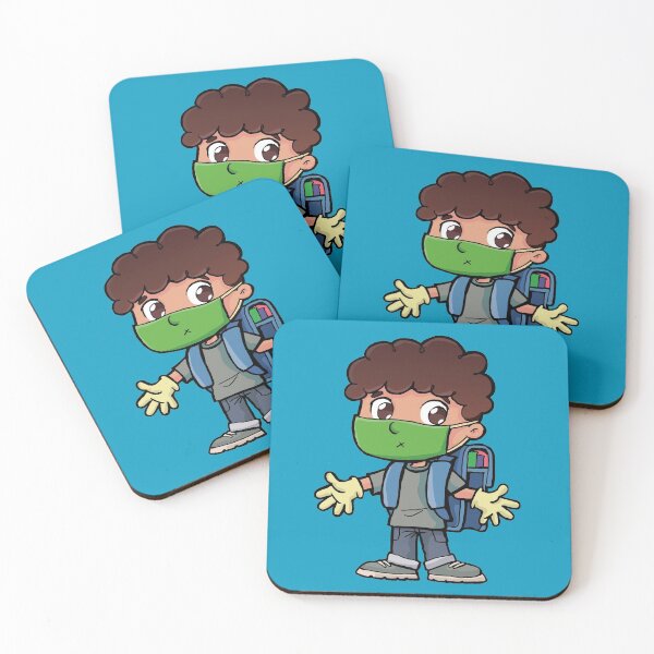 Item preview,  boy with a protective mask and gloves ready for school designed and sold by duxpavlic.