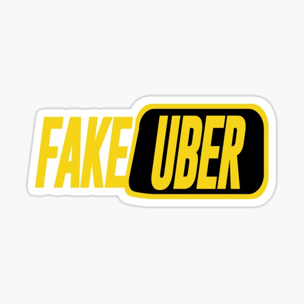 FALSO UBER Pegatina