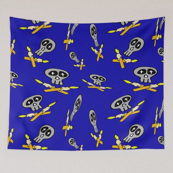 Item preview, Skull and candles pattern designed and sold by redgoch.