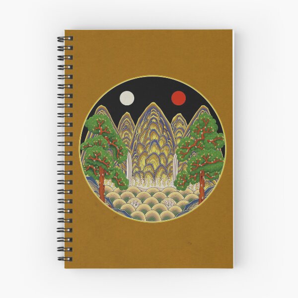 Item preview, Five peaks of the sun and moon in Autumn: King’s painting Type B (Minhwa-Korean folk art) designed and sold by minsillust.