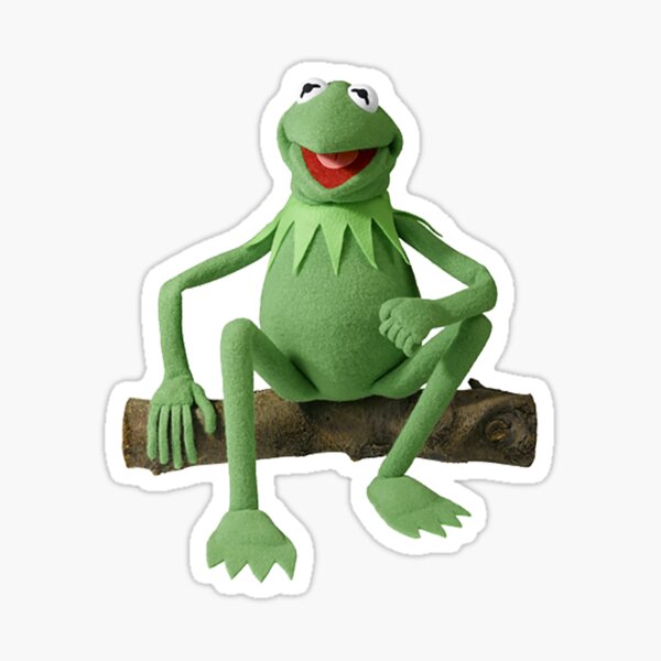 Kermit The Frog Sitting Meme Sticker For Sale By Omeris Redbubble