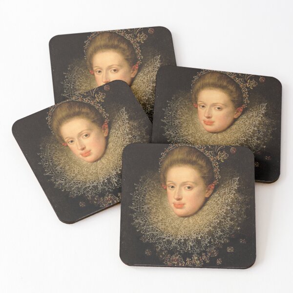 Item preview, European royal lady in an ornate collar portrait designed and sold by Vintage Designs +.