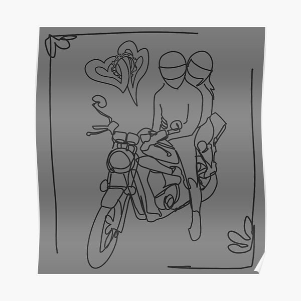 Valentine's Day Line Drawing Cycling Couple PNG Images | PSD Free Download  - Pikbest