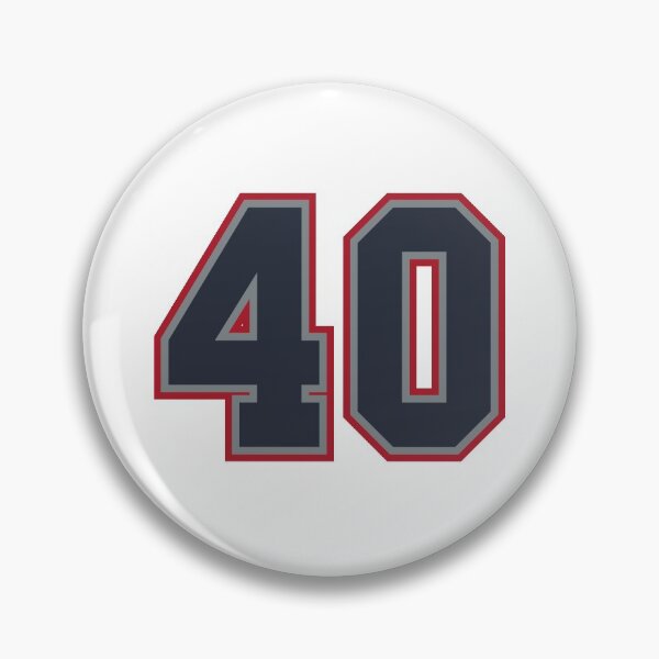 Item preview, 40 Navy Grey Red Sports Number Fourty designed and sold by HelloFromAja.