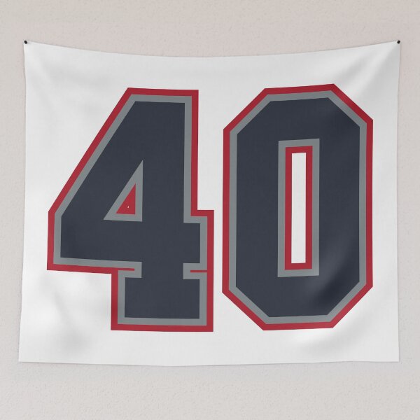 Item preview, 40 Navy Grey Red Sports Number Fourty designed and sold by HelloFromAja.