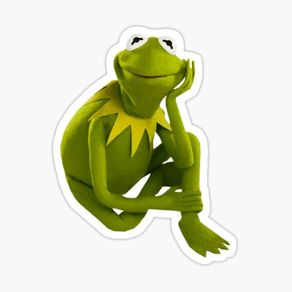 Kermit The Frog Thinking Meme Sticker For Sale By Omeris Redbubble