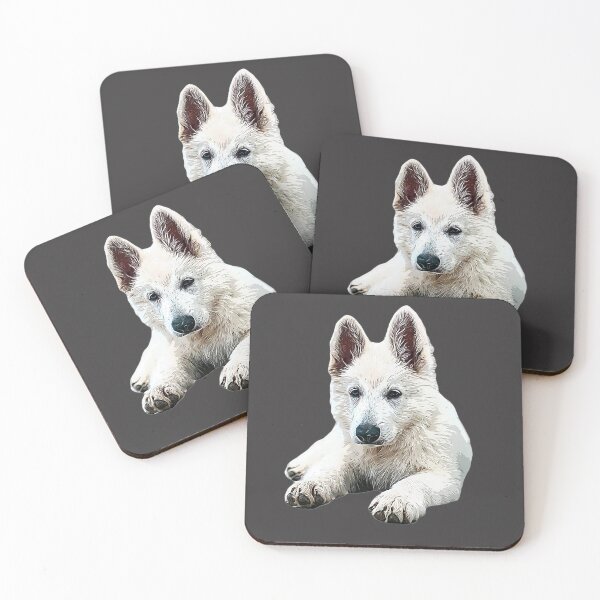 Item preview, White Swiss Shepherd Puppy Dog Cute designed and sold by Elarex.