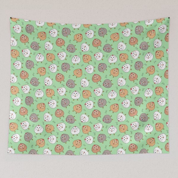 Item preview, cute chickens pattern designed and sold by nutmegfairy.