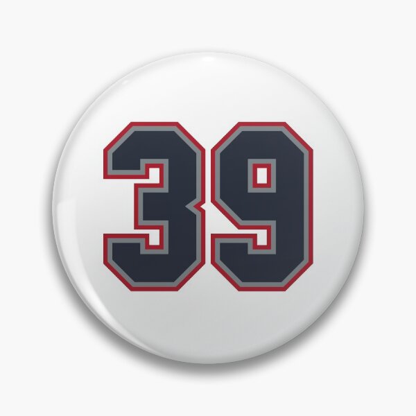 Item preview, 39 Navy Grey Red Sports Number Thirty-Nine designed and sold by HelloFromAja.