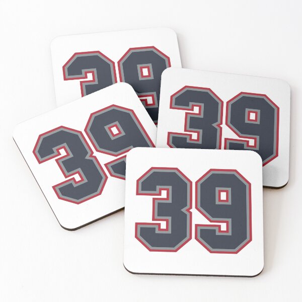 Item preview, 39 Navy Grey Red Sports Number Thirty-Nine designed and sold by HelloFromAja.