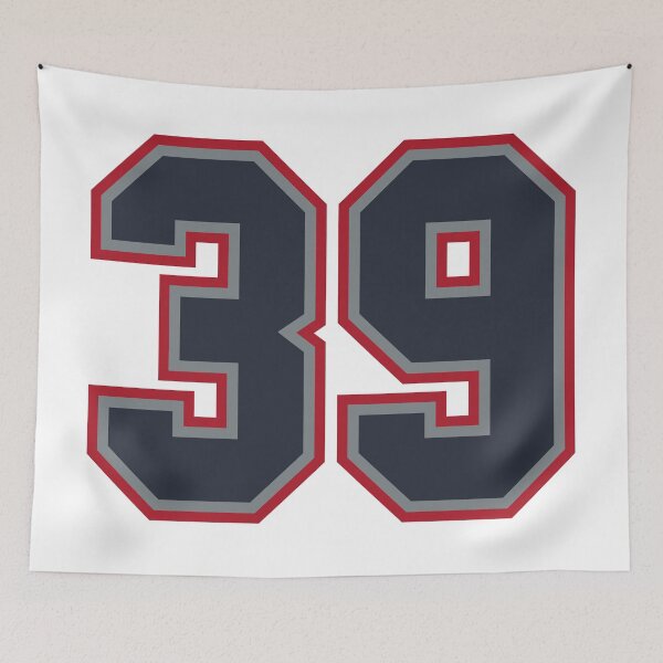 Item preview, 39 Navy Grey Red Sports Number Thirty-Nine designed and sold by HelloFromAja.