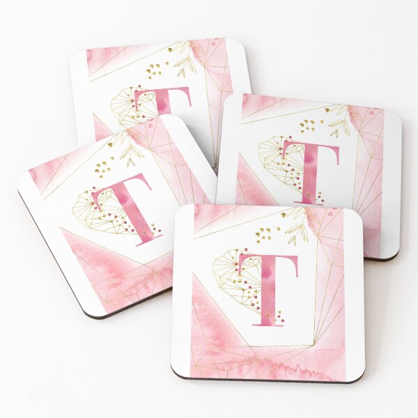 Item preview, Pink Gold Monogram T designed and sold by ElenaDanilo.