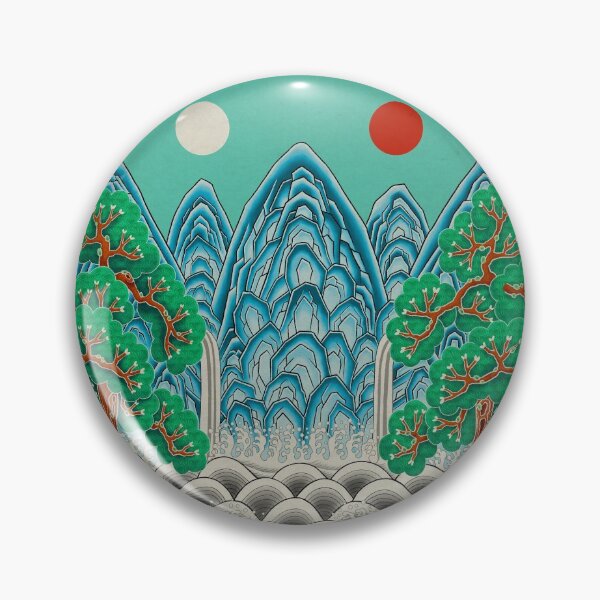 Item preview, Five peaks of the sun and moon in Winter: King’s painting Type A (Minhwa-Korean folk art) designed and sold by minsillust.