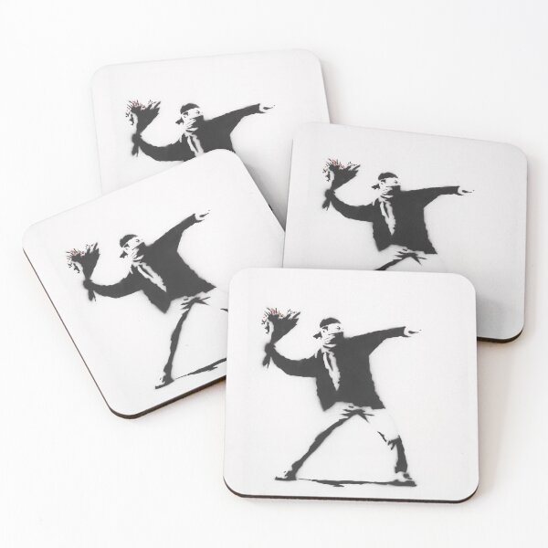 Item preview, Banksy flower thrower most famous street art graffiti piece designed and sold by WE-ARE-BANKSY.