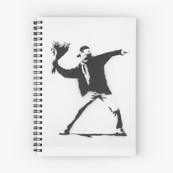 Item preview, Banksy flower thrower most famous street art graffiti piece designed and sold by WE-ARE-BANKSY.