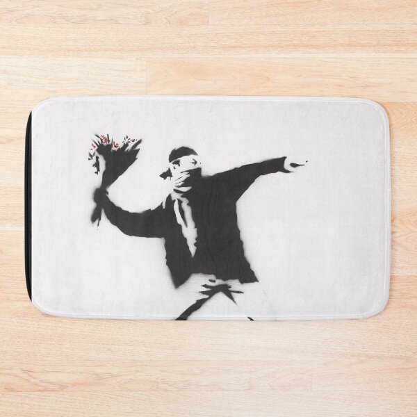 Item preview, Banksy flower thrower most famous street art graffiti piece designed and sold by WE-ARE-BANKSY.