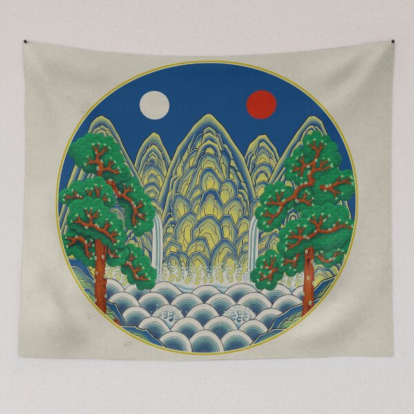 Item preview, Five peaks of the sun and moon: King’s painting Type A (Minhwa-Korean folk art) designed and sold by minsillust.