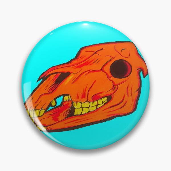 Artikelvorschau, orange Pferdeschädel entworfen und verkauft von rocketwizard.