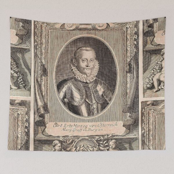 Item preview, Vintage etching portrait of a european royal designed and sold by Vintage Designs +.
