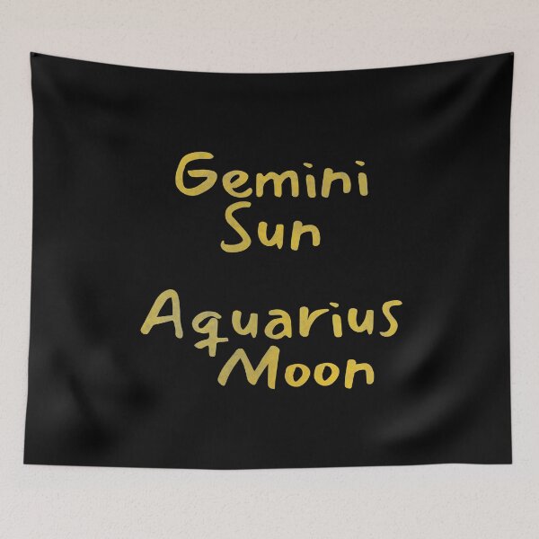Item preview, Gemini Sun Aquarius Moon Text designed and sold by leomooncreates.